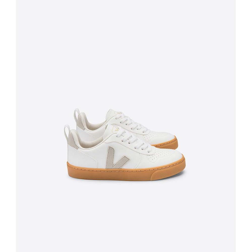 Veja V-10 CWL Schoenen Kinderen White/Beige | BE 782AHK